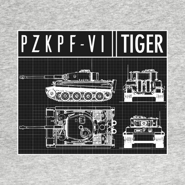 PZKPFW VI BLUEPRINT by theanomalius_merch